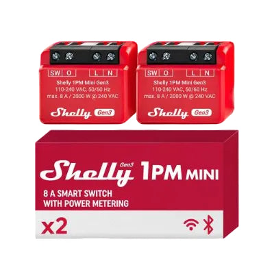 Shelly 1PM Mini Gen3 (2-Pack)