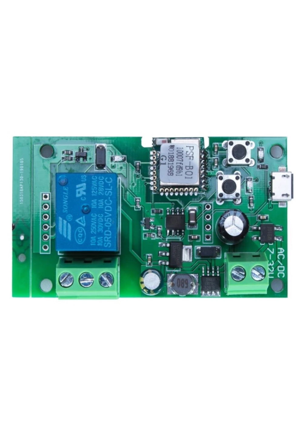 EACHEN WiFi Inching Relay Momentary Switch Module ST-DC1 (Tuya SmartLife APP)