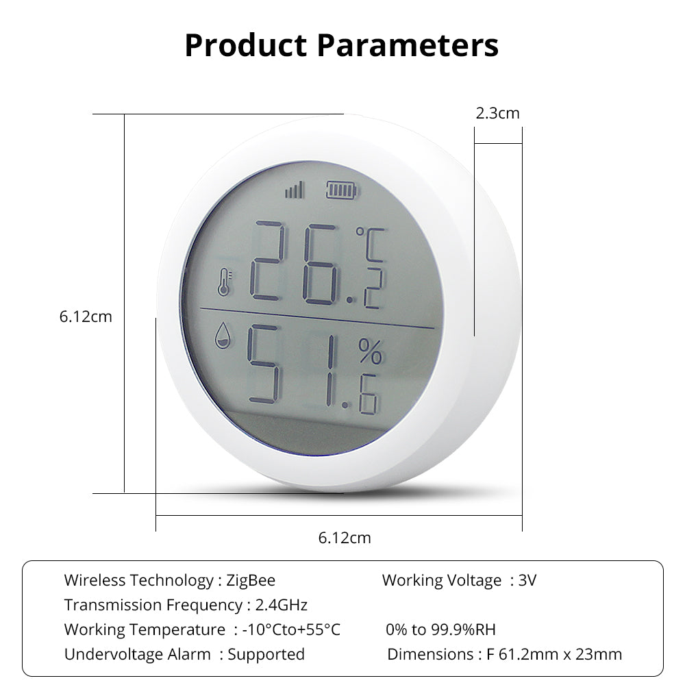 Zigbee Digital Temperature and humidity sensor ( Smartlife)