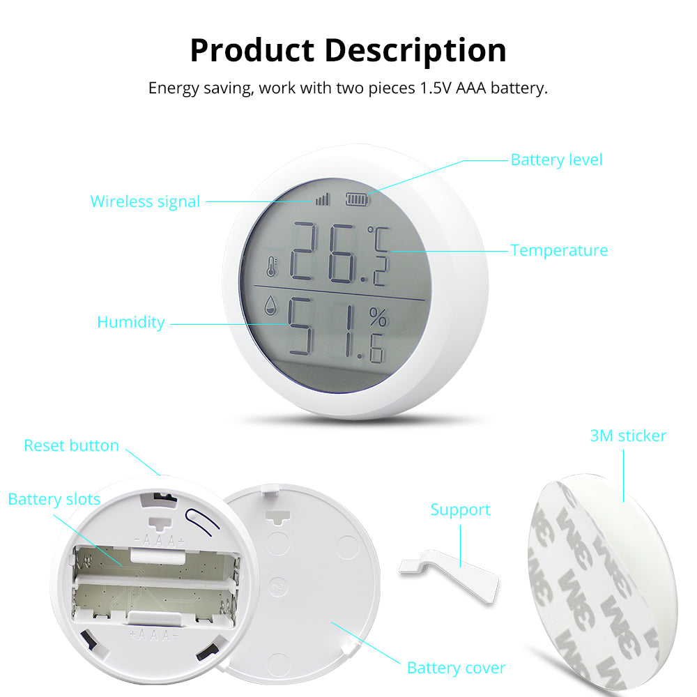 Zigbee Digital Temperature and humidity sensor ( Smartlife)