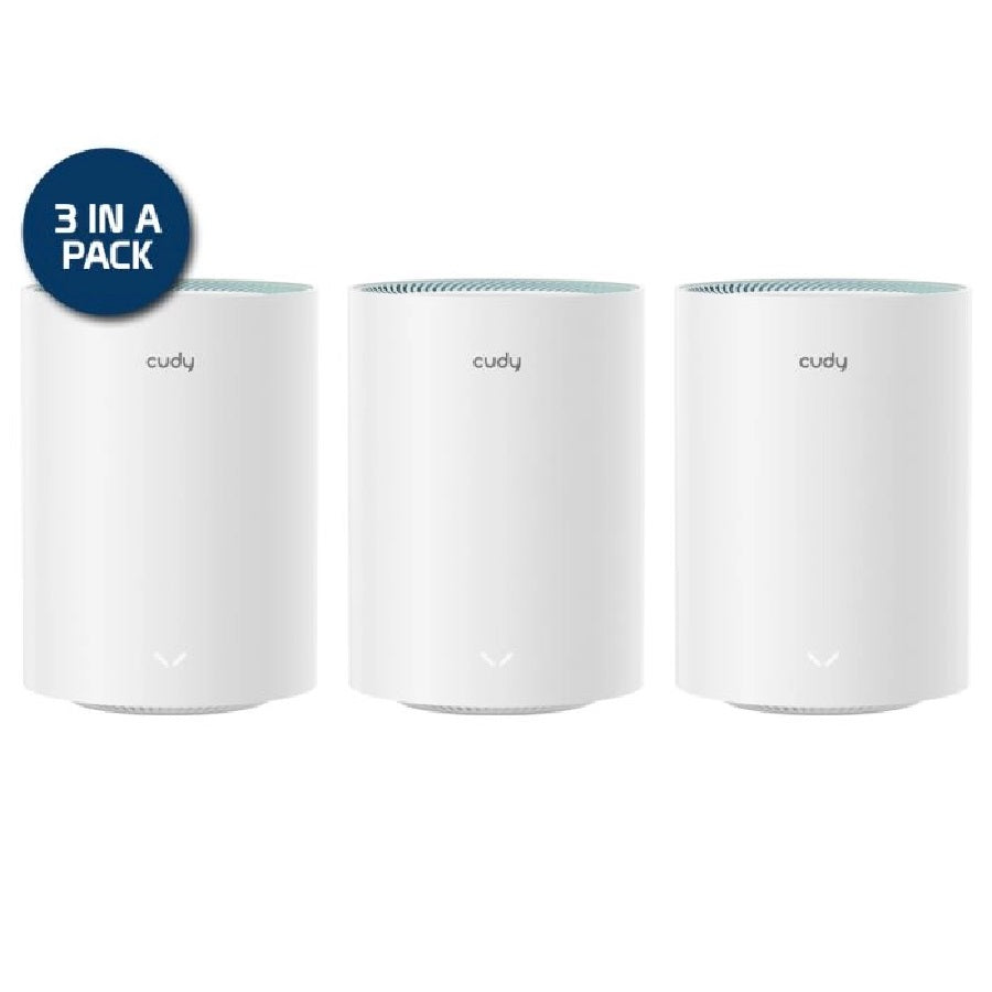 Cudy Dual Band WiFi 5 1200Mbps Gigabit Mesh Router | M1300 (3-Pack)