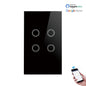 Ewelink  WiFi Smart Touch Switch-L-US - Black (NO NEUTRAL REQUIRED) (EWelink APP)