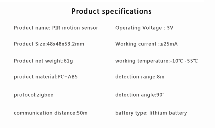 Smart Home Zigbee 3.0 Pir Motion Sensor (works with IHOST)
