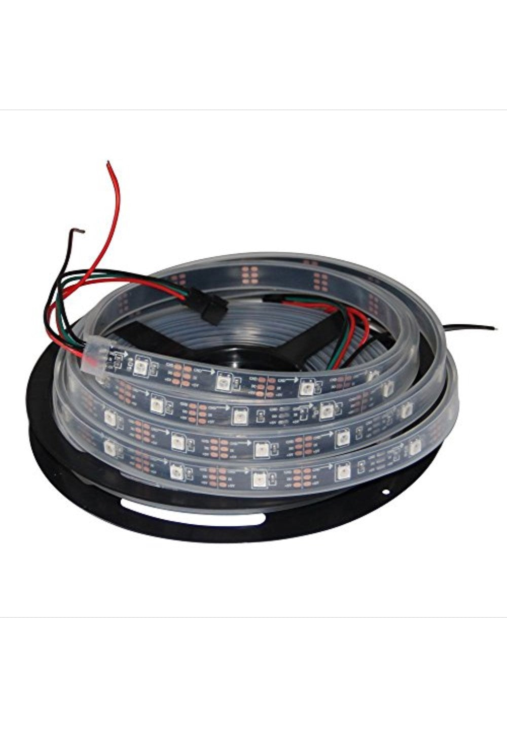 WS2812B 5M Addressable RGB LED Strip 5V IP68 Waterproof (60 LEDs/m, 300 LEDs, Black PCB)